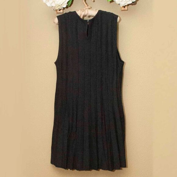 NWT J. Crew Pleated Cotton Sweater Shift Dress in Jet Black size XXL - Picture 7 of 12